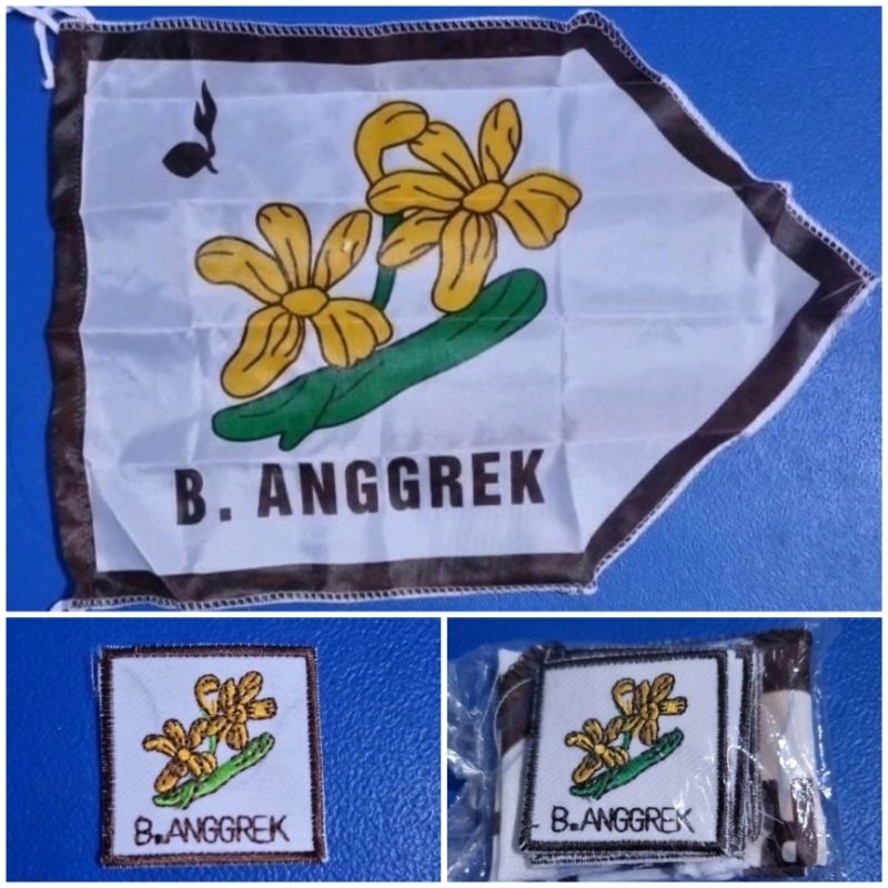 BET REGU ANGGREK | Bet Tanda Regu Bunga | Tanda Regu Bordir Gambar Bunga | Badge Pramuka