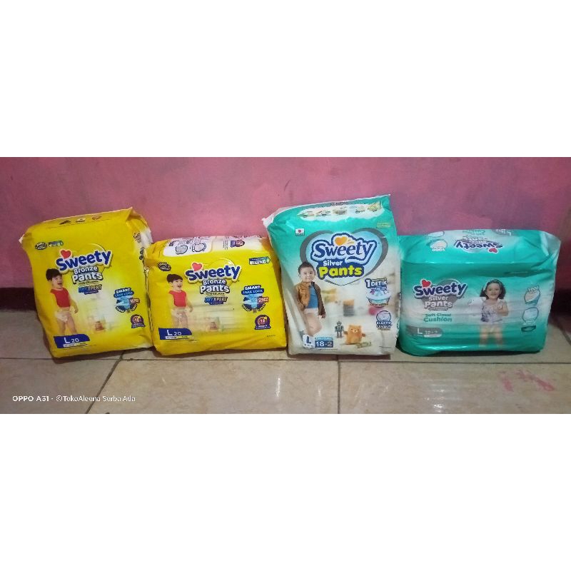 Pampers Sweety Bronze/Silver Size L'20