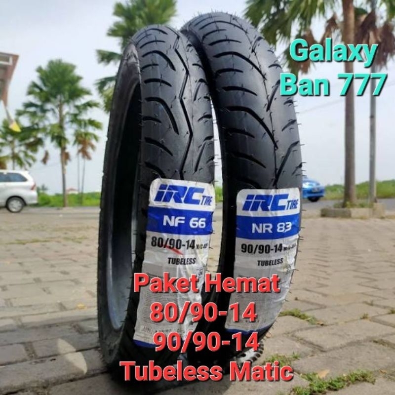 Paket Ban Motor IRC Matic 80/90-14 NF66 & 90/90-14 NR83 Tubeless