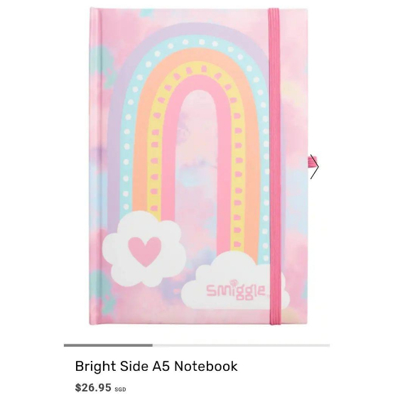 

SMIGGLE NOTEBOOK A5 BRIGHT SIDE RAINBOW - NOTEBOOK SMIGGLE