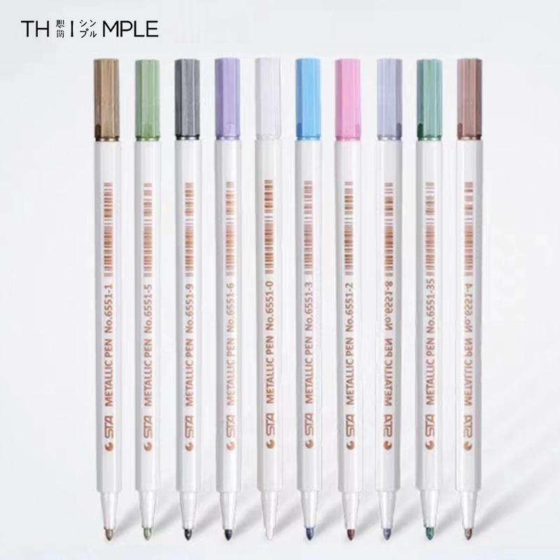 

STA metallic brush pen / round marker soft / hard tip -THIMPLE