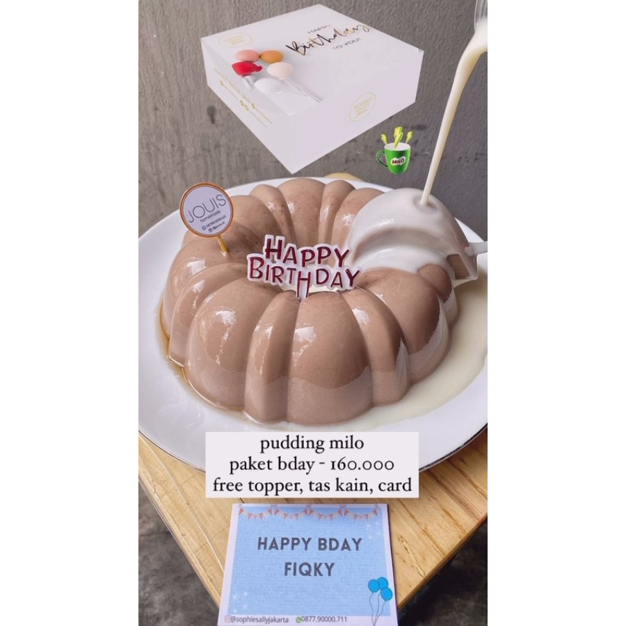 

Pudding Milo - Birthday Edition - READY SETIAP HARI