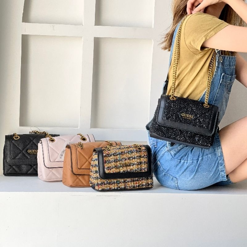 TAS RAJUT||TAS HITAM RAJUT||TAS SELEMPANG WANITA||TAS KECE||TAS PESTA||