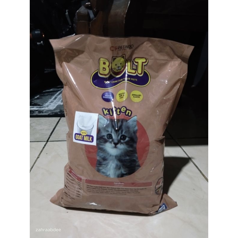 makanan kucing bolt kitten 1kg