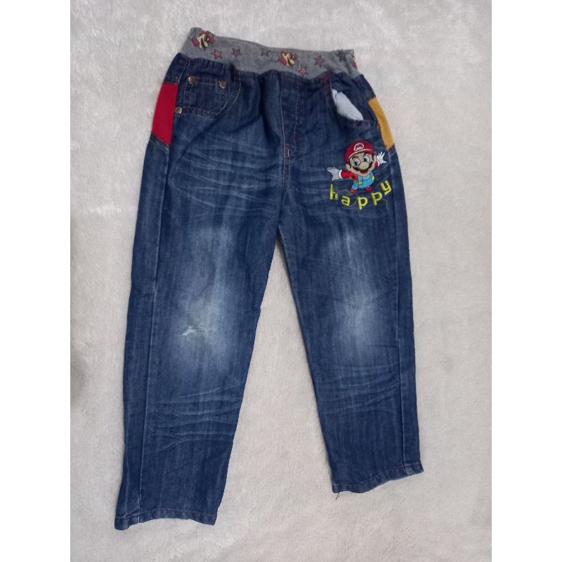 celana blue jeans anak second