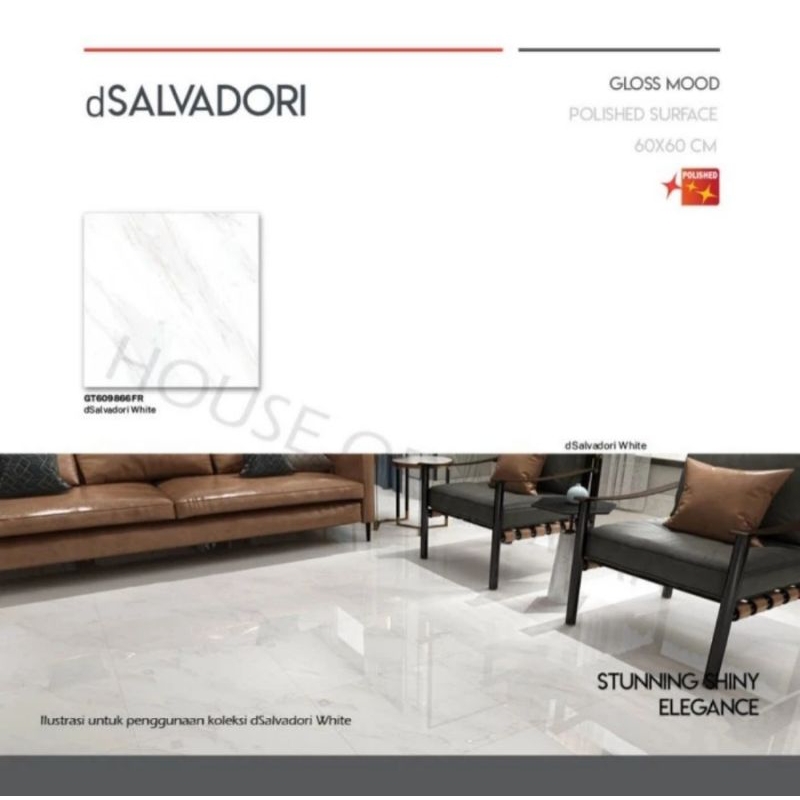 Roman Granit dSalvadori white 60x60 / granit glossy 60x60 / keramik glossy 60x60 / lantai glossy 60x60 / lantai marmer / lantai carrara / lantai motif marmer