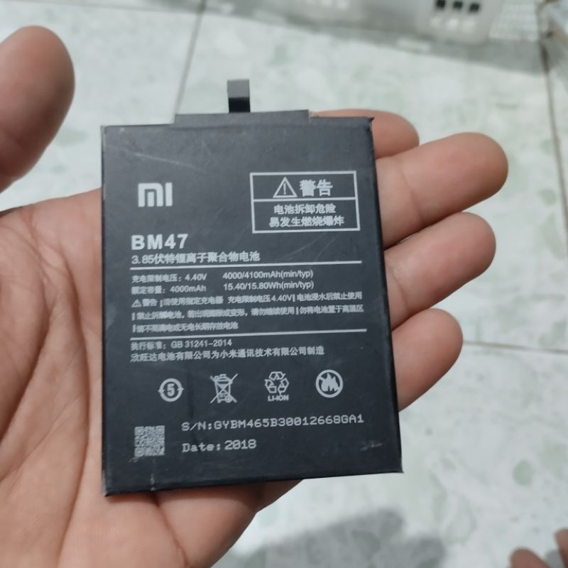 Baterai Batttry BM47 Xiaomi Redmi 4X / Redmi 3 / Redmi 3S / Redmi 3X / Ori Copotan