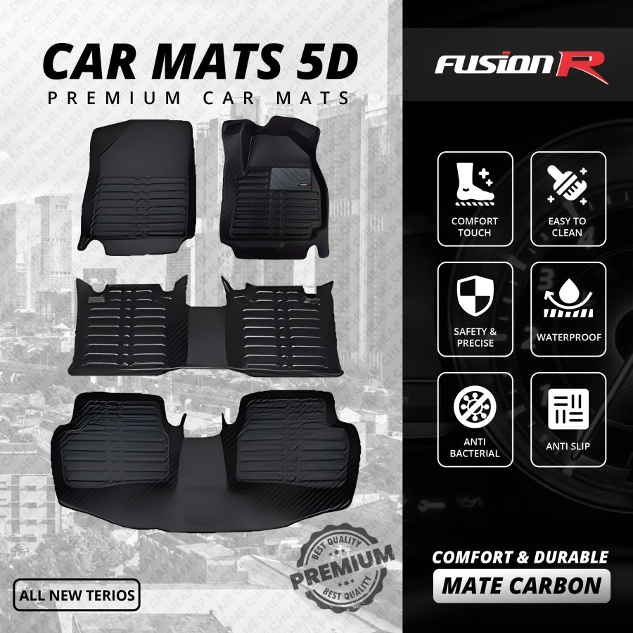 Karpet Mobil 5D All New Terios Premium Car Mats Carbon