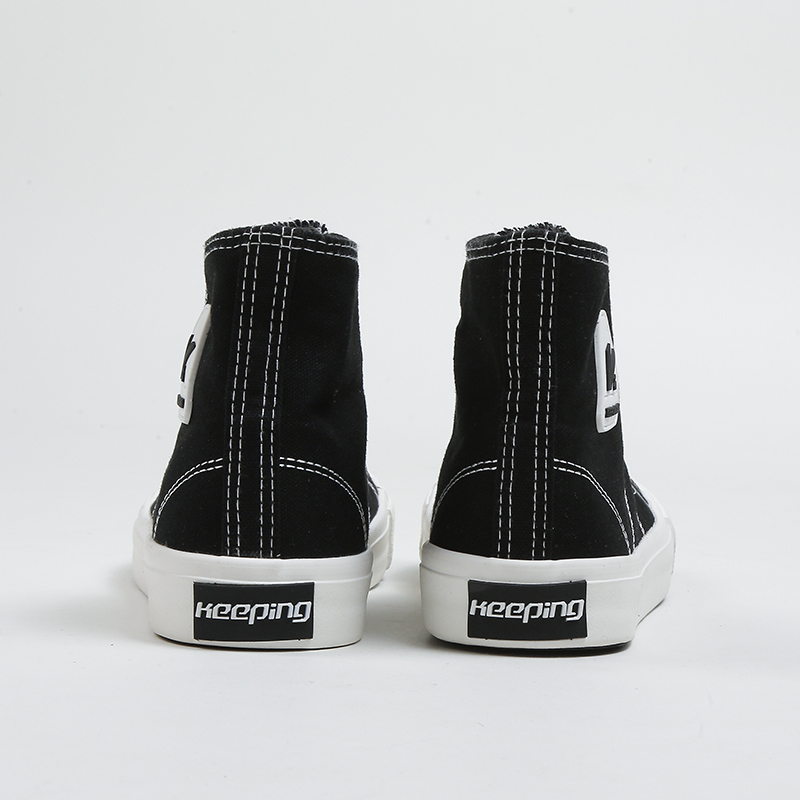 Mainland Sepatu Sneakers Pria Casual Sepatu Hitam Sekolah Model High Shoes KSC409