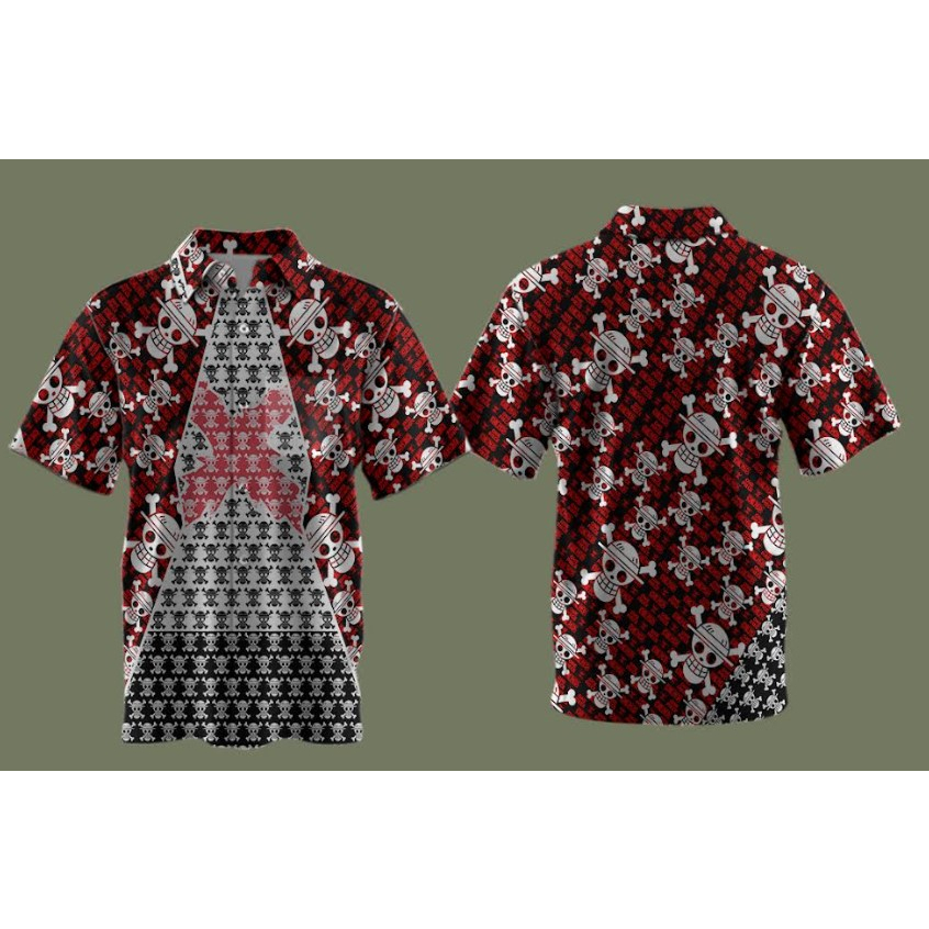 Kemeja Pria Anime One Piece - Batik Luffy