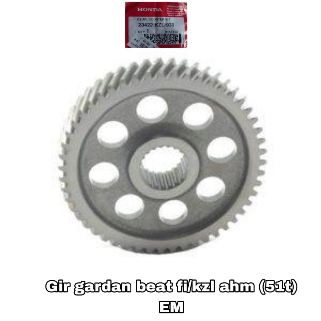 GIR GARDAN BEAT FI KZL AHM 51T ORIGINAL AHM HONDA // GIGI GEAR BOX GARDAN GEAR COUNTER 51T BEAT FI 2