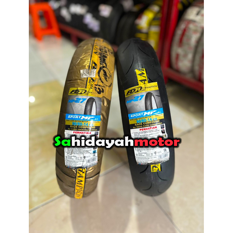 Ban FDR MP27 RING 14 (HARGA SEPASANG DEPAN & BELAKANG) 90-80-14 TUBELESS SOFT COUMPOND