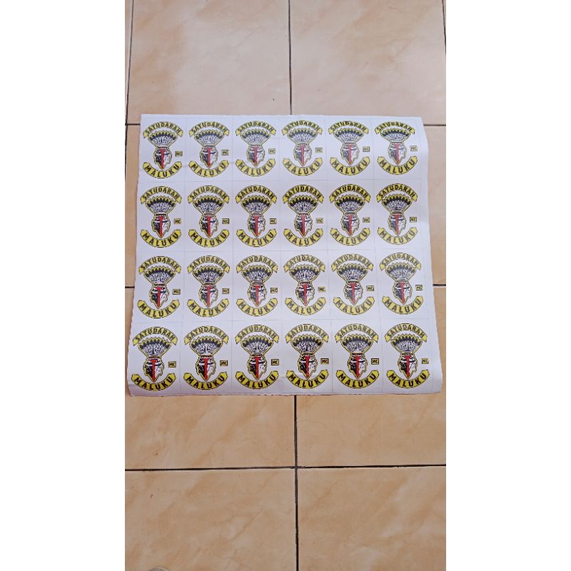 

stiker satu darah maluku isi.24.pcs.uk . 12x8.cm
