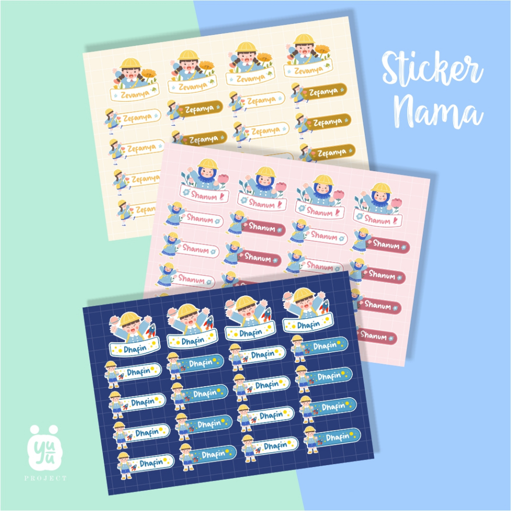 

STIKER NAMA AESTETIK FREE CUSTOM | STICKER LABEL BUKU AESTHETIC WATERPROOF