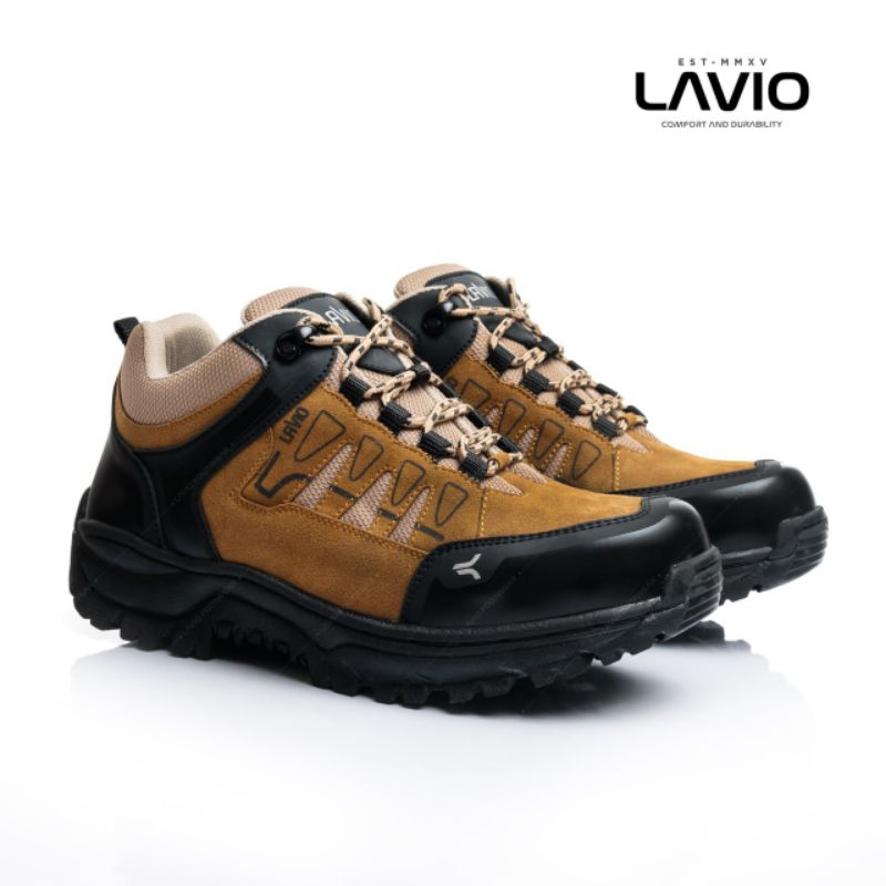 Sepatu Safety Boots Pria Outdoor Low Pendek Boots Klasik Lavio Footwear Kerja Proyek Gunung Hiking Elektra Original Anti Slip