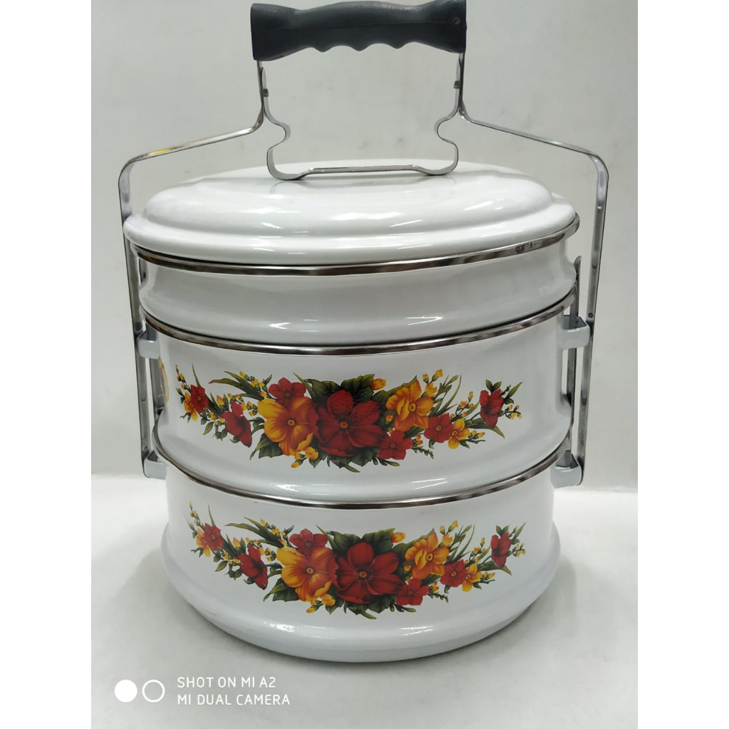 Rantang Enamel - Rantang Tenong 24 cm Susun 2,5 / Susun 3 Maspion