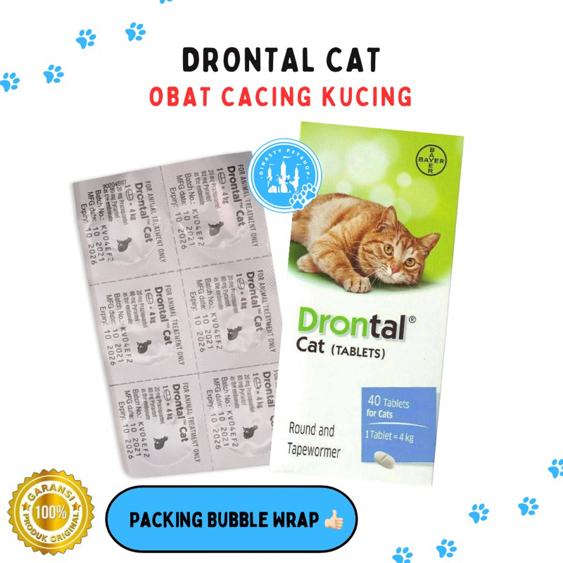 Drontal Cat / Drontal Cat Satuan / Drontal Cat Obat Cacing / Obat Cacing Drontal / Obat Cacing Kucin