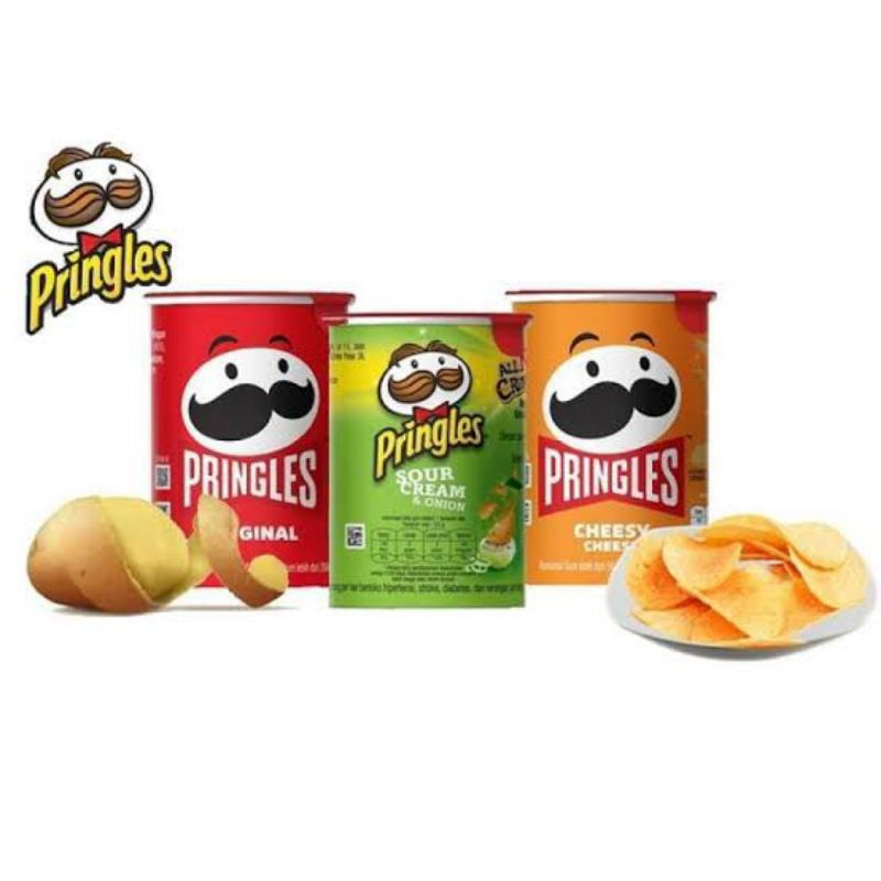 

PRINGLES MINI SATUAN 42GR KERIPIK KENTANG & SILVERQUEEN 58GR CASHEW ALMOND