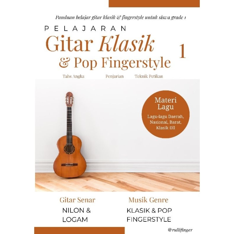 Buku Pelajaran Gitar Klasik & Fingerstyle 1