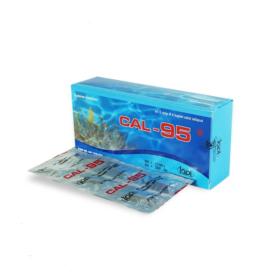 Cal 95 - Cal-95 30 Tablet - Calcium Kesehatan Tulang Ibu Hamil & Menyusui