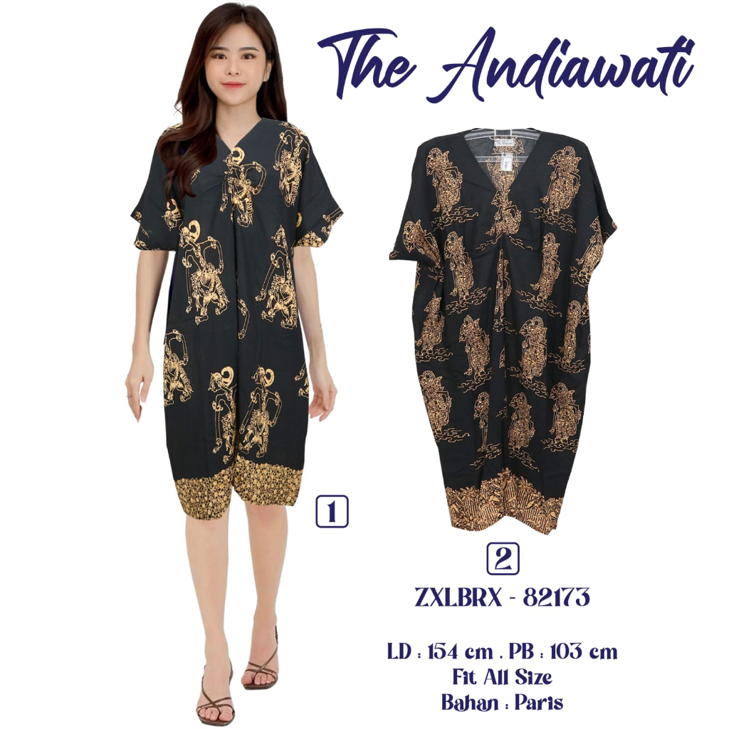 KAFTAN BATIK WANITA KAFTAN CANTIK THE ANDIAWATI BAJU BATIK WANITA DRESS KAFTAN MURAH BAHAN PARIS RIA