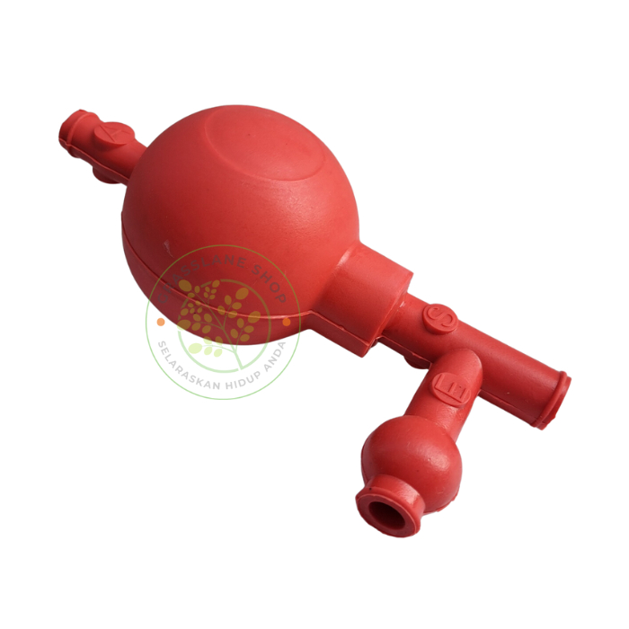 Pipet Filler Universal Bola Hisap Isap Pipette Rubber Bulb Merah