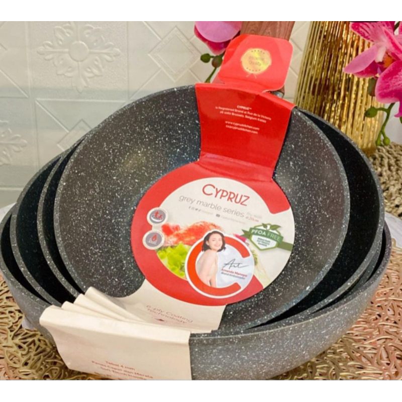 CYPRUZ WOK PAN BAHAN GRANITE ANTI LENGKET