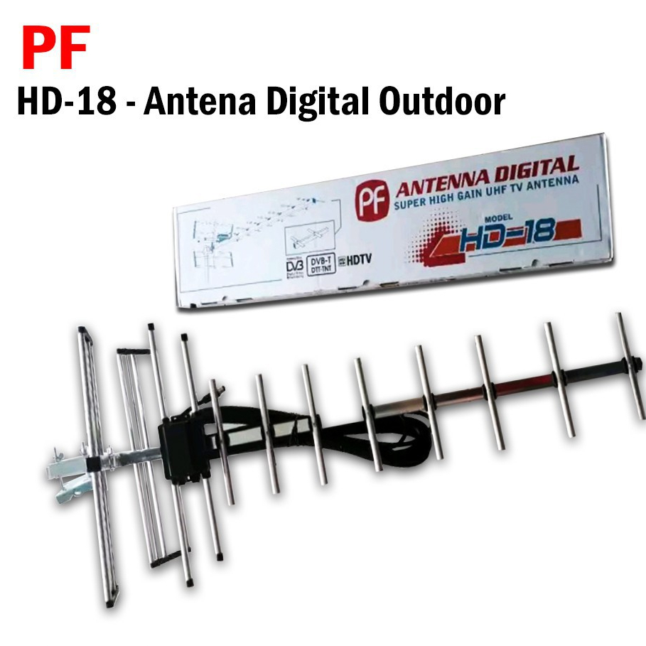Antena Digital HD18 untuk TV Digital, Smart TV, Android TV Support Siaran Digital