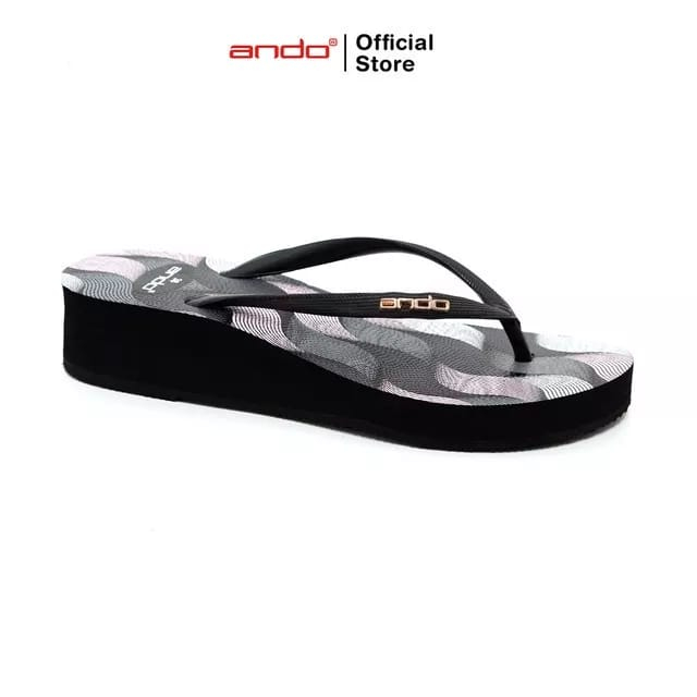 ANDO Kirei Sandal Wedges Wanita Sendal Jepit Perempuan Wedges Ando Original