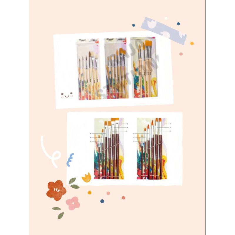 

SET NYLON PAINT BRUSH JOYKO BR1 BR5 BR8 KUAS LUKIS NILON