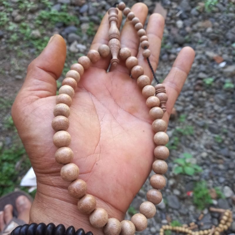 tasbih kayu bidara  10mm 33 butir gelang tasbih 33 butir