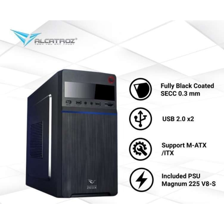 CASING PC ALCATROZ AZZURA ZEOX Mini ATX