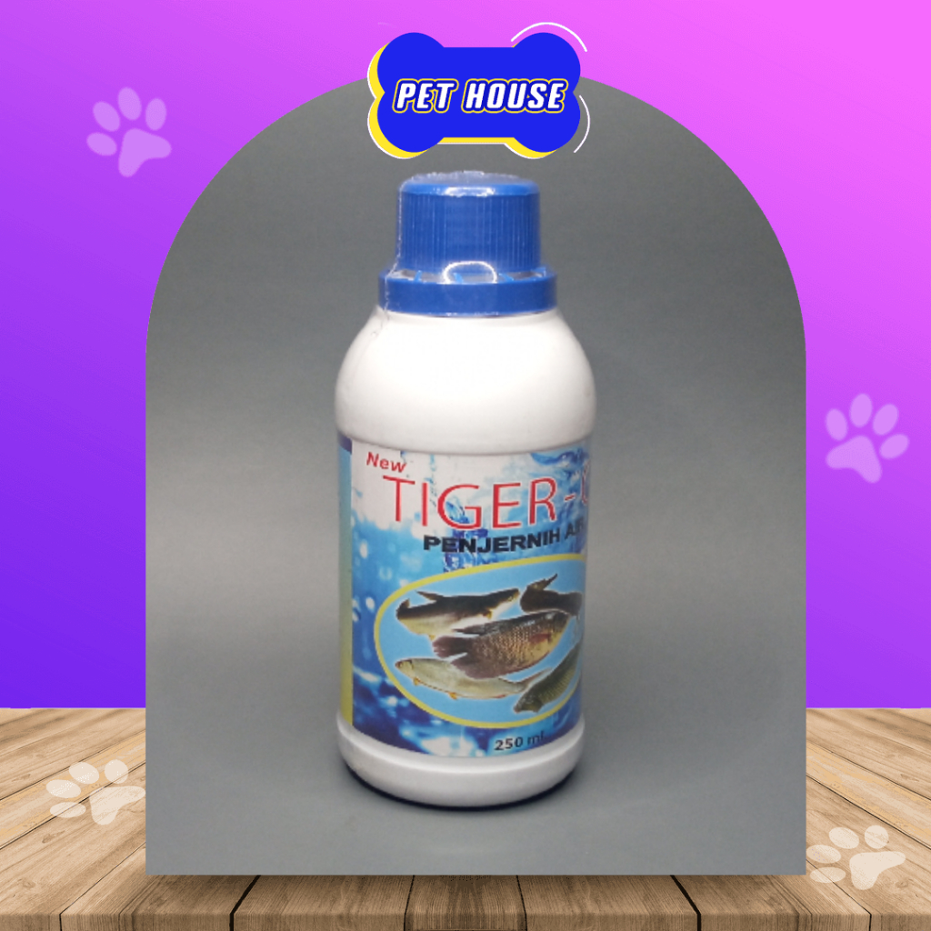 TIGER O2 250 ML - PENJERNIH AIR KOLAM IKAN KOI IKAN LELEIKAN NILA, PEMBERSIH AIR KOLAM IKAN - TERLAR