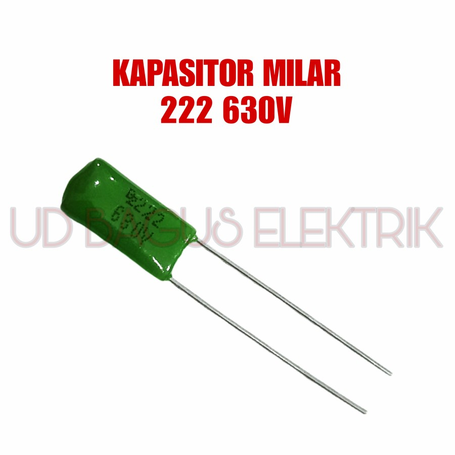 10X KAPASITOR MILAR 222 630V - MYLAR 222 630V - MILAR 222J 630V