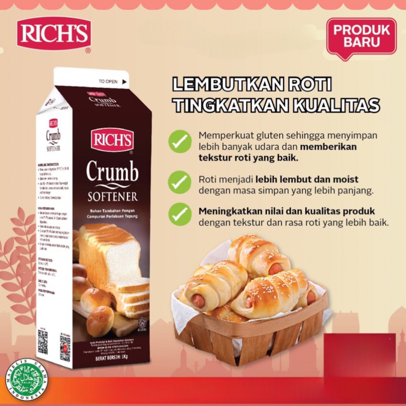 

KHUSUS OJOL-CRUMB SOFTENER 1Kg-RICH