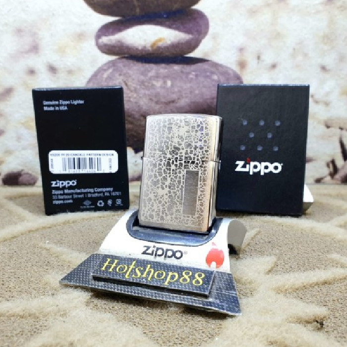 Zippo Original Creakle Pattern Design Brushed Chrome 49208