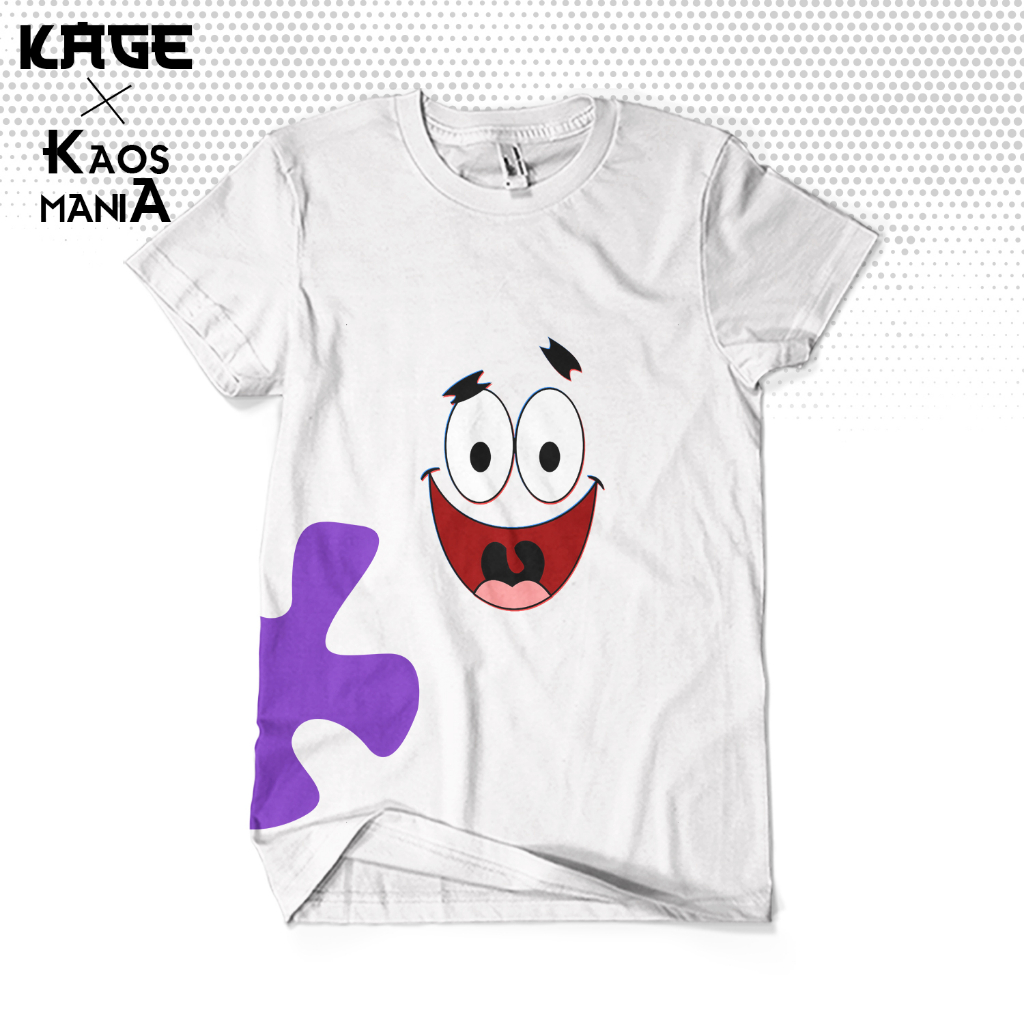 Baju Kaos Pria Distro PATRIK SPONGEBOB - Kaos Meme Patrik KAOS KAGE