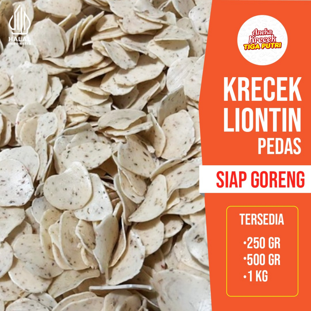 

TERMURAH!!! KERUPUK LIONTIN PEDAS MENTAH 250 GRAM