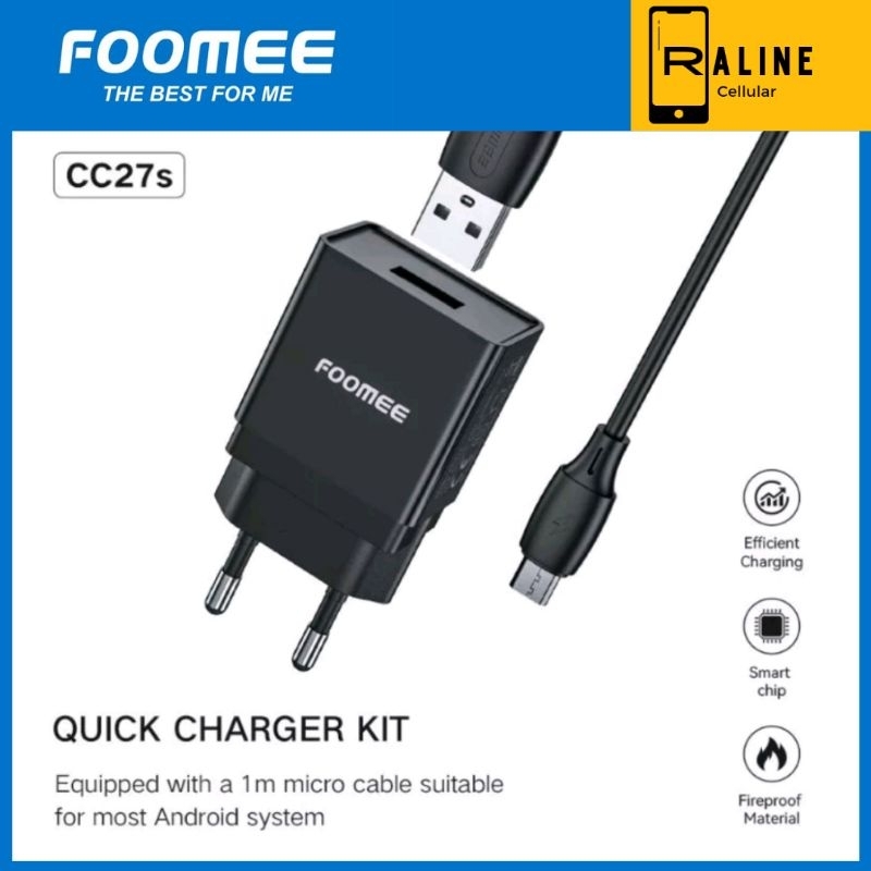 FOOMEE CC27S QUICK CHARGER KIT MICRO USB 1.5A