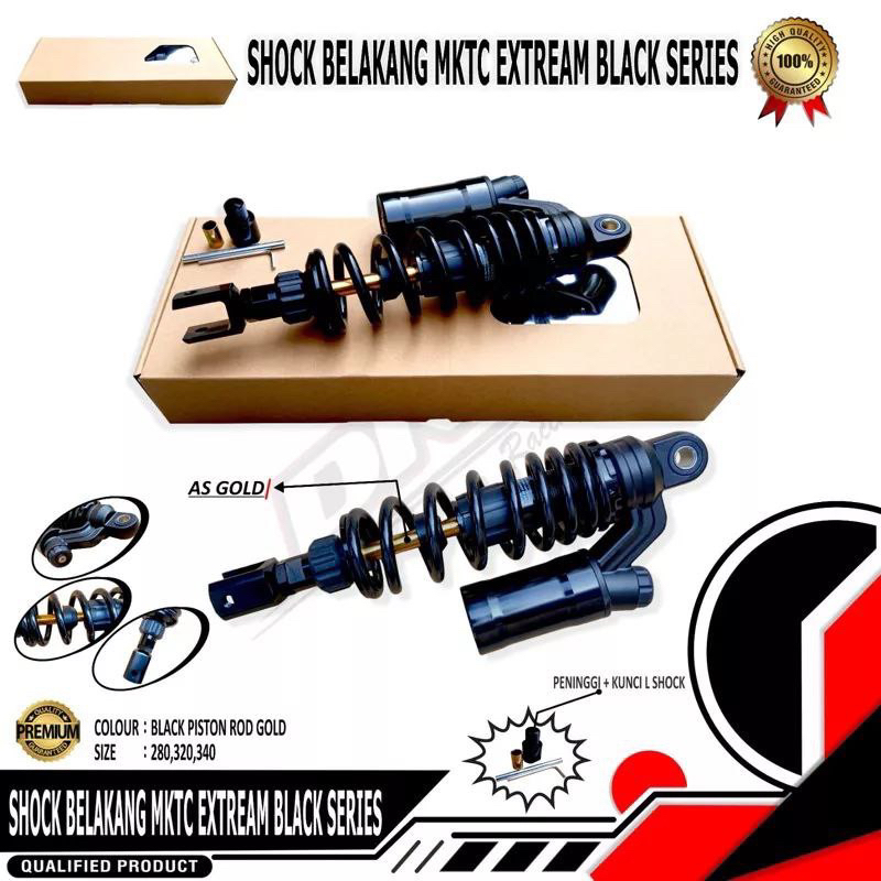 Shock SATUAN AModel ktc/KTC Racing tabung atas AS GOLD ukuran 330mm dan 310mm