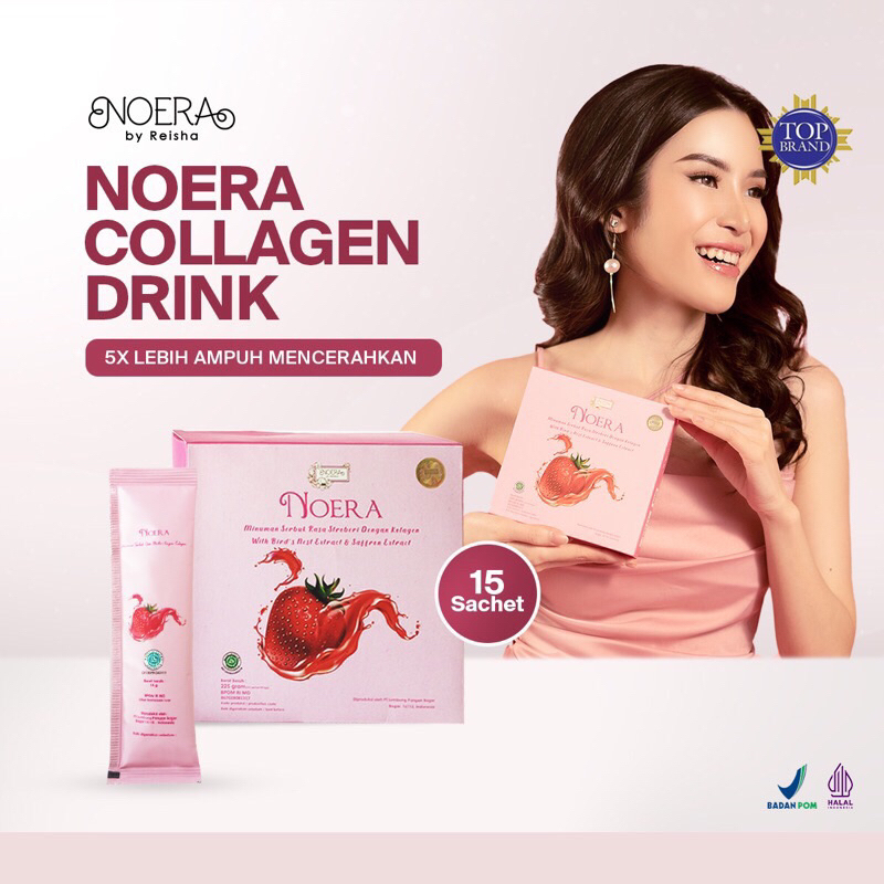 LIPIMART - NOERA COLLAGEN DRINK 1Box 15 Sachet / Noera Collagen Drink Strawberry