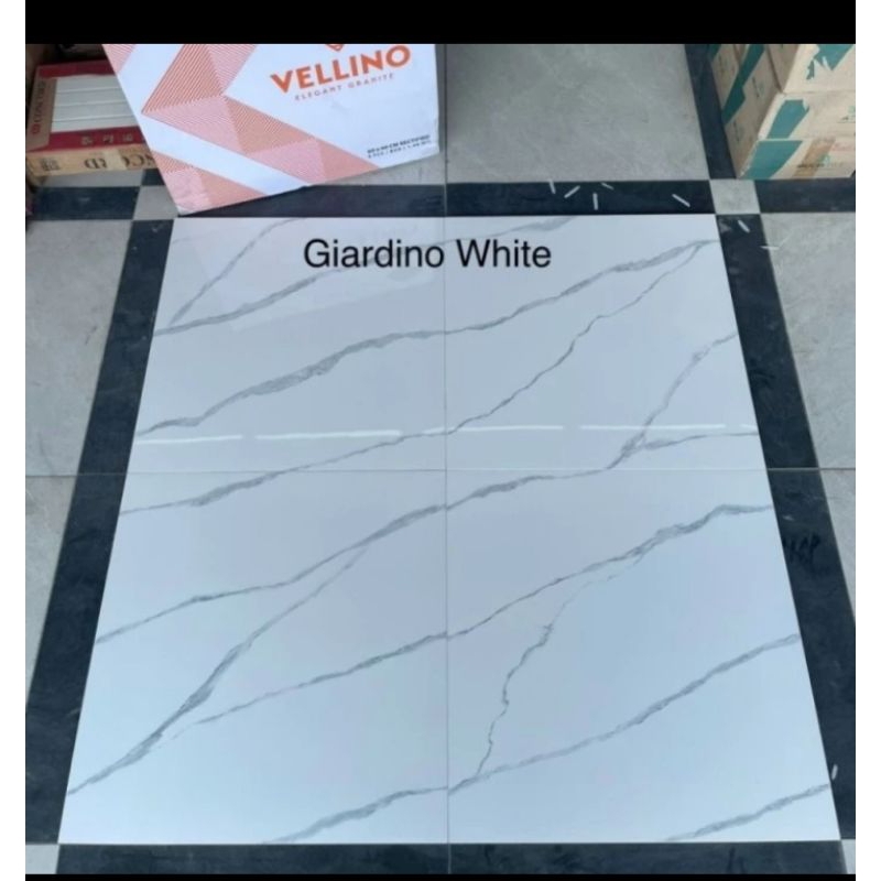 granit lantai 60x60 putih motif velldino giardino white marbel
