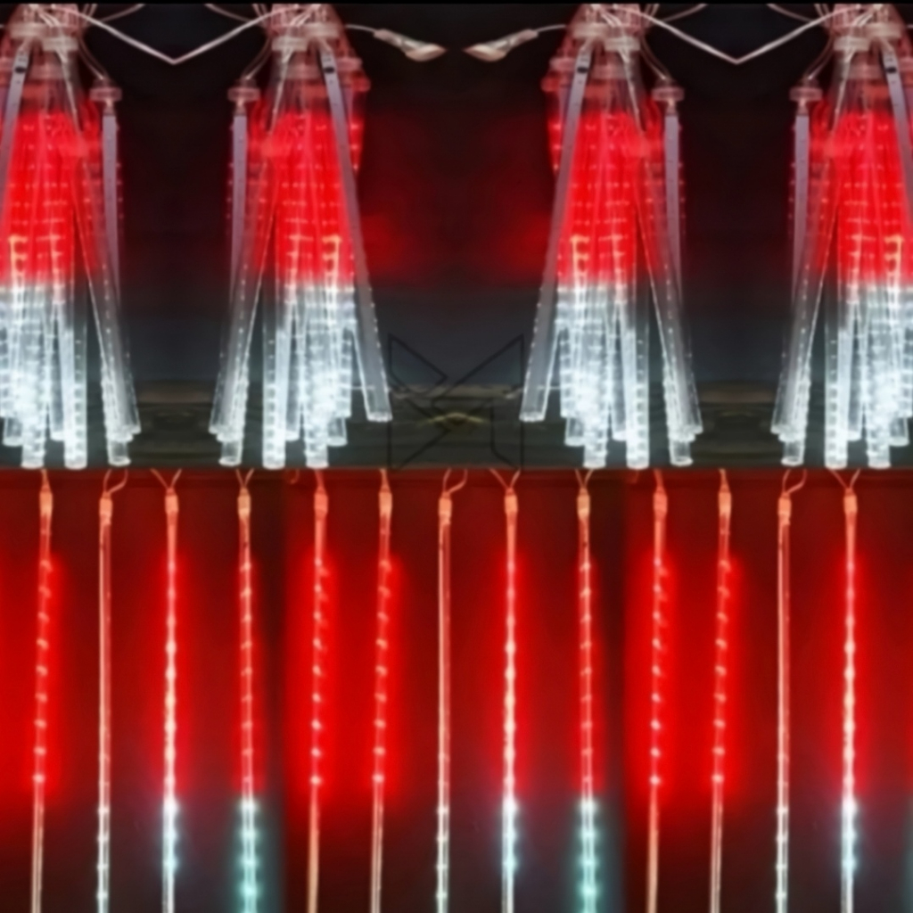 Lampu Meteor Merah Putih 10 Batang Led Meteor Merah Putih 10 Lampu