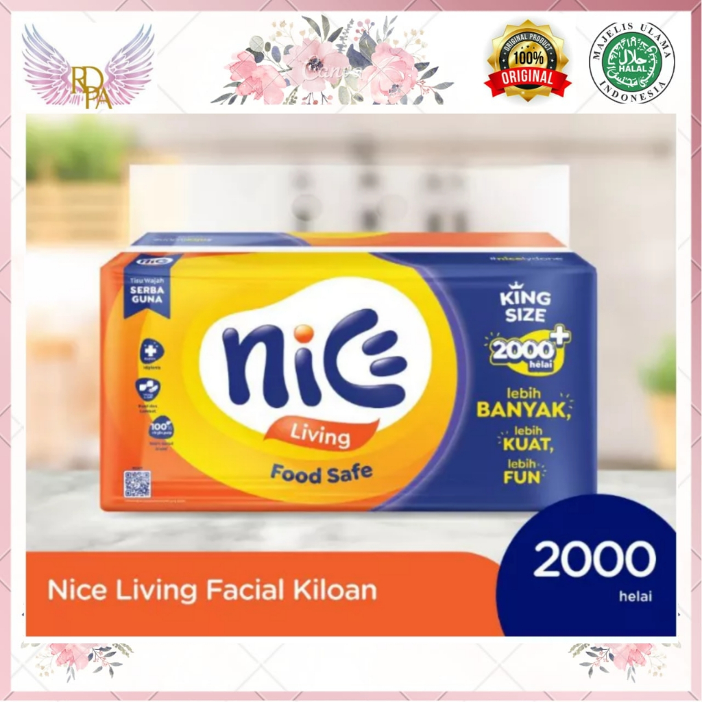 Tissu Nice 2000 Gr 2 Ply. Tissue Nice 1 Kg. Tisu Nice Kemasan Ekonomis Besar