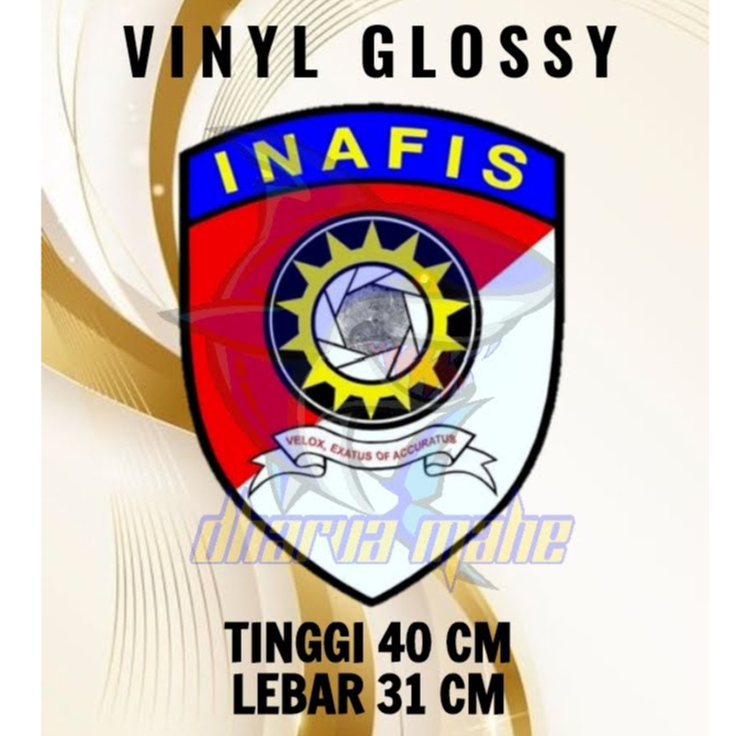 Inafis, Stiker Inafis, ukuran 40 x 31 cm, stiker polisi, polri, polda, polres