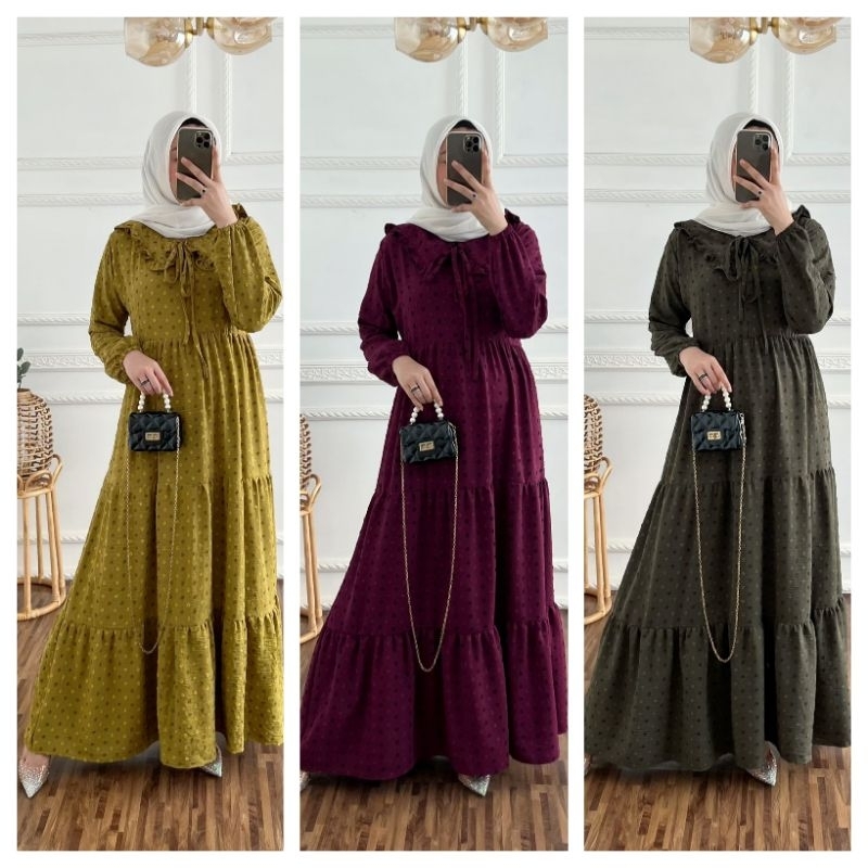 CLOUDY DRESS|GAMIS MUSLIM JUMBO CRINKLE URAGIRI TWO TONE PREMIUM|GAMIS PESTA KONDANGAN MUSLIM JUMBO|