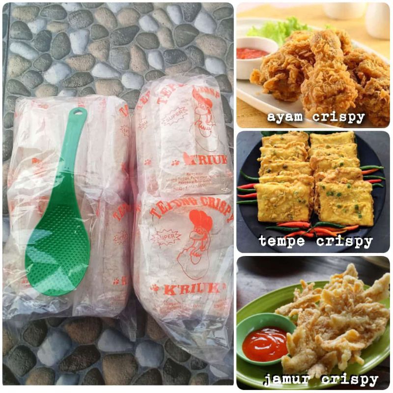 

Paket tepung kriuk free centong cantix (100grx10pcs)