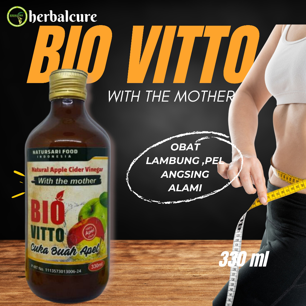 

Cuka Apel Biovitto With the MOTHER | Cuka Apel Original | Obat Lambung Gerd | Obat Pelangsing Herbal | isi 330ml