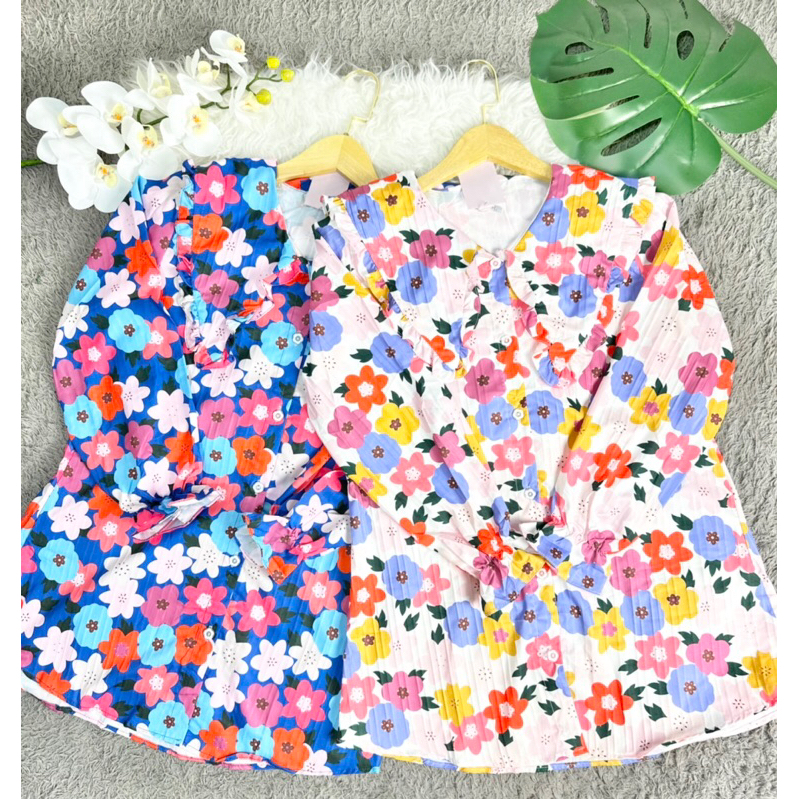 Blouse Floral Zahrah/Blouse Flowers Wanita/Kemeja Bunga-Bunga/Blouse Wanita Bunga-Bunga/Atasan Wanit