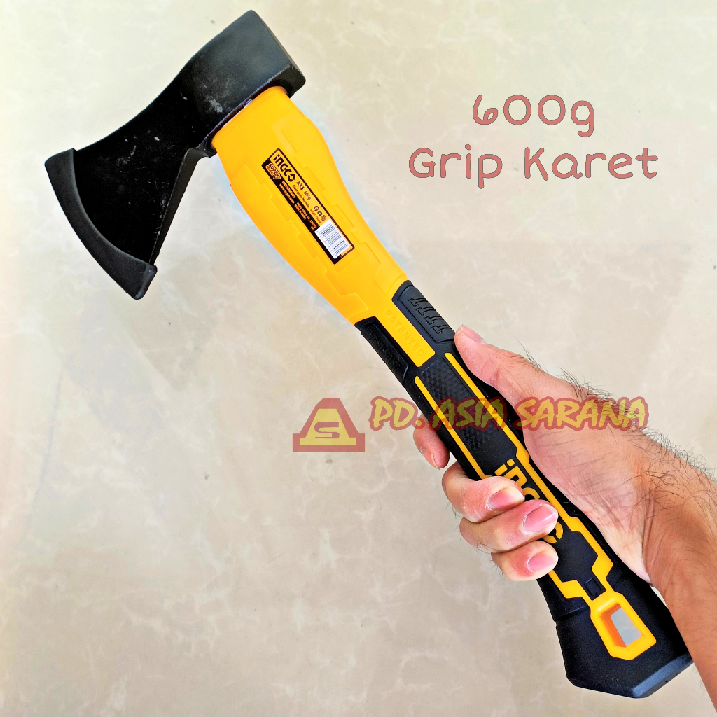 Kapak Axe 600g Baja INGCO HAXS206001 Kampak Kayu Cacah Tulang Potong